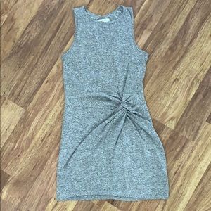 Grey Bodycon Knot Dress